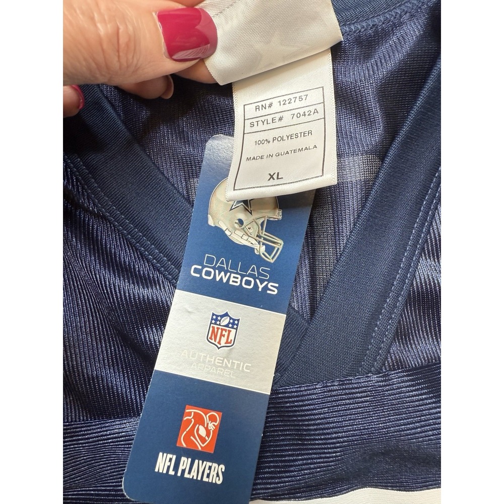 Dallas Cowboys NWT Authentic Apparel 9 Tony Romo Football‎ Jersey Blue Size XL - Picture 5 of 7